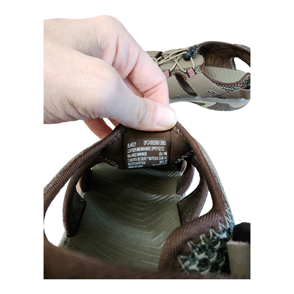 Eddie Bauer Blakely Brown Leather Sport Hiking Sandals Women’s Size 10M - Picture 9 of 13